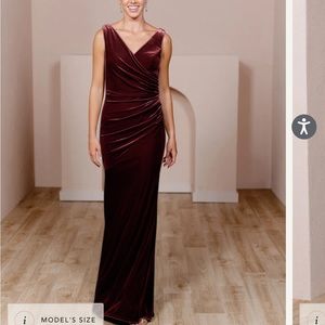 Revelry Dawson Burgundy Velvet Dress